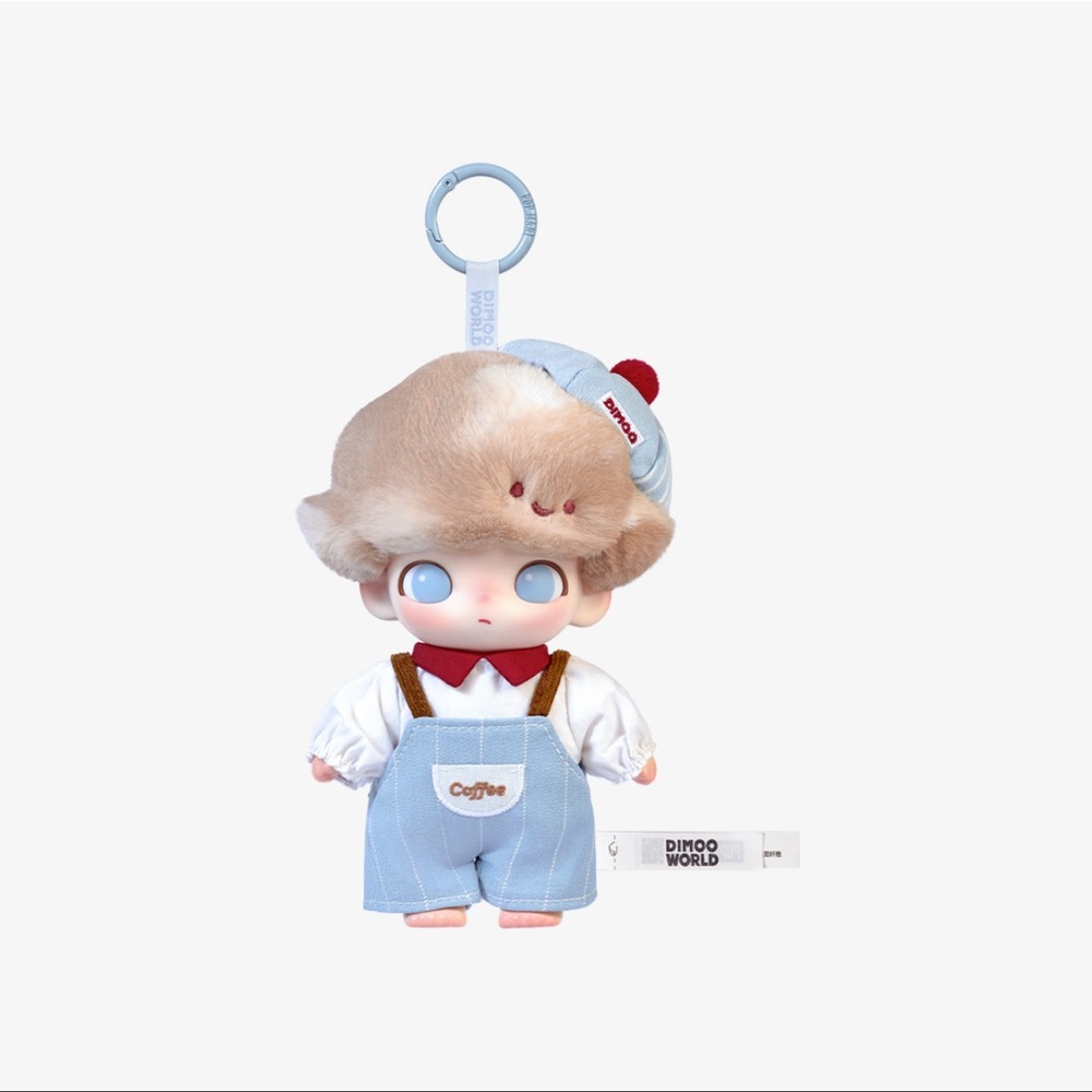 Pop Mart Dimoo Crush On Coffee Series Vinyl Plush Blister Pack Pendant Keychain